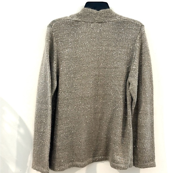 Croft & Barrow Cardigan Size XL Golden Sparkle - Picture 4 of 5